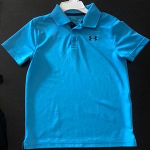 Under Armour boys youth blue bottom up shirt